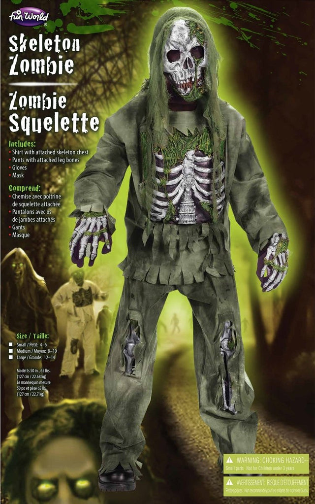 Skeleton Zombie - Child Costume - Fun World