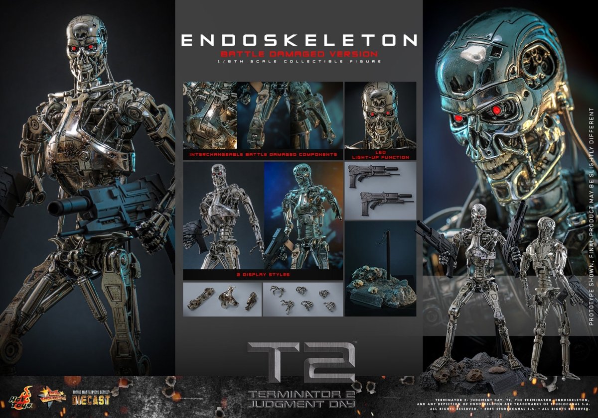 Terminator 2: Battle Damaged Endoskeleton - 1/6 Scale Figure - Hot Toys