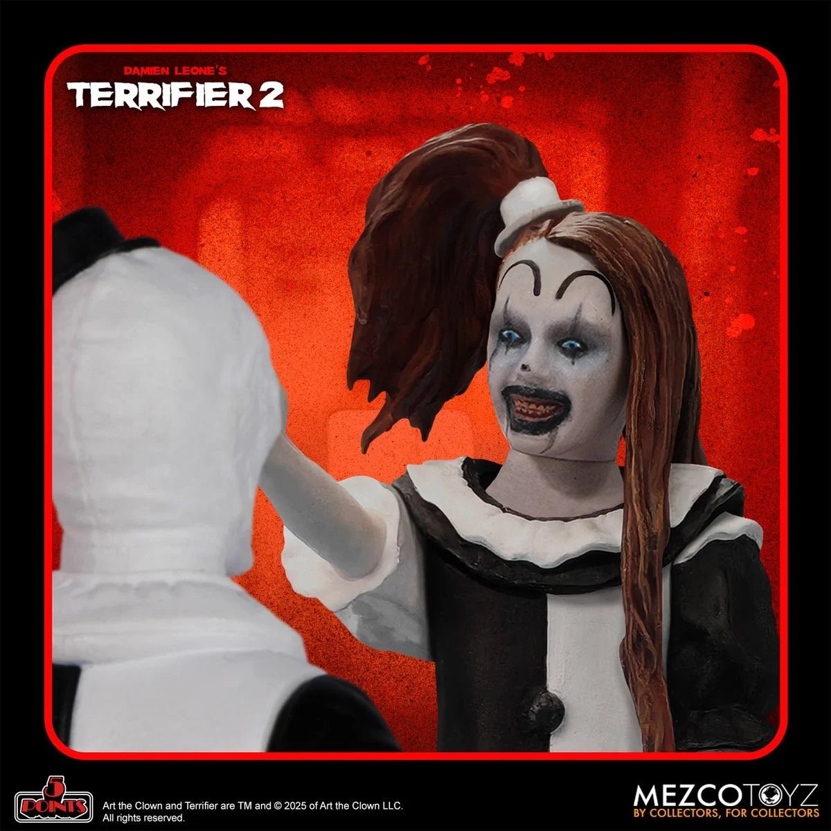 Terrifier 2: Art The Clown & Little Pale Girl 5 Points Figure Set - Mezco Toyz