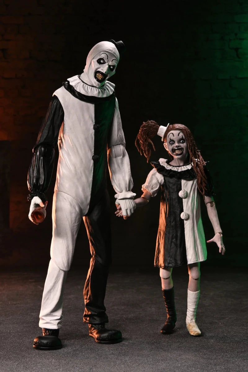 Terrifier 2: Ultimate Art the Clown and Little Pale Girl - 7" Scale Figure 2 Pack - NECA