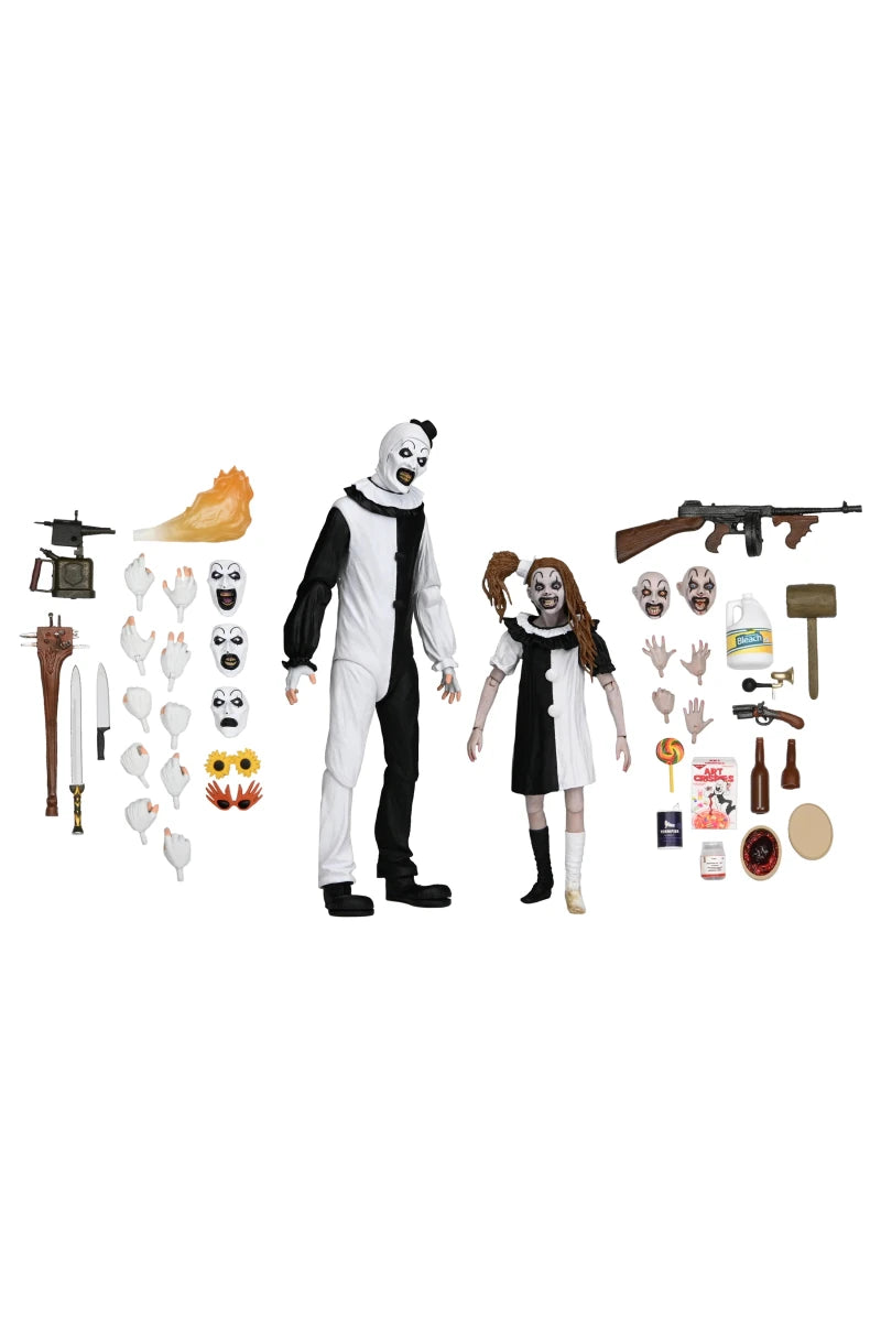 Terrifier 2: Ultimate Art the Clown and Little Pale Girl - 7" Scale Figure 2 Pack - NECA