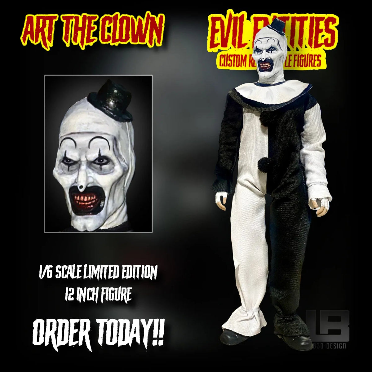 Terrifier: Art the Clown - 12" Evil Entities - LB3D Design