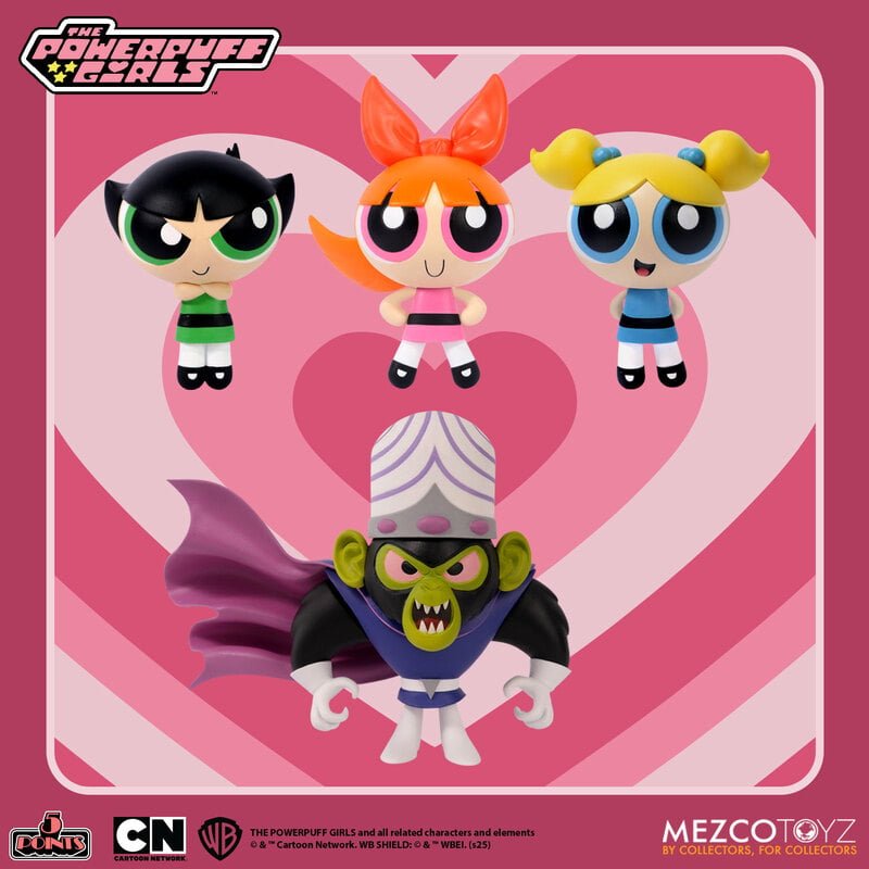 The Powerpuff Girls - 5 Points Figure Set - Mezco Toyz