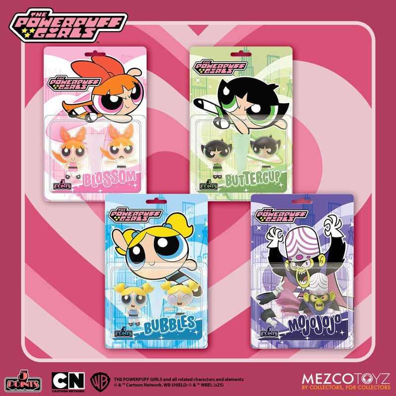 The Powerpuff Girls - 5 Points Figure Set - Mezco Toyz