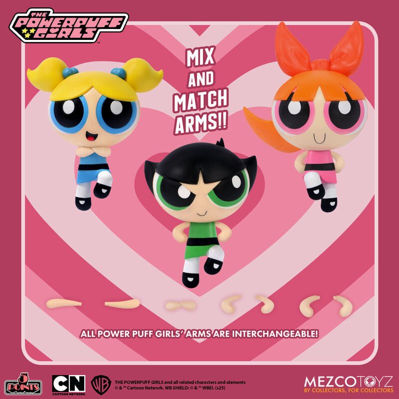 The Powerpuff Girls - 5 Points Figure Set - Mezco Toyz