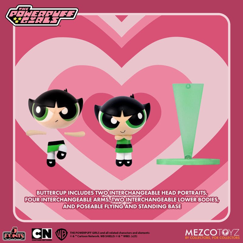 The Powerpuff Girls - 5 Points Figure Set - Mezco Toyz