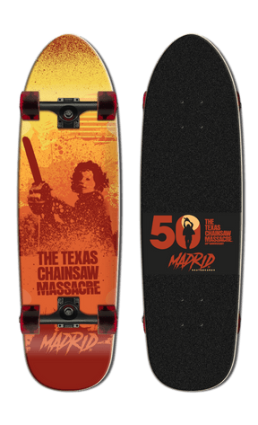 The Texas Chainsaw Massacre (1974) - Limited Edition Sunrise Chainsaw Complete Cruiser Skate Deck - The Last Toy Store
