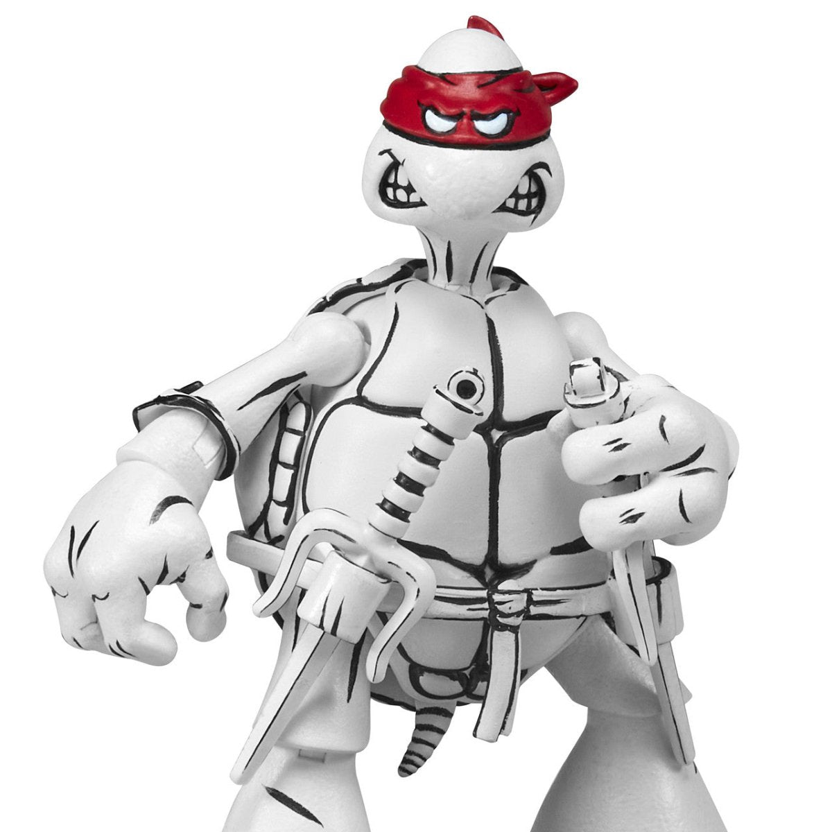 TMNT 40th Anniversary Black & White Sketch Turtles - Set of