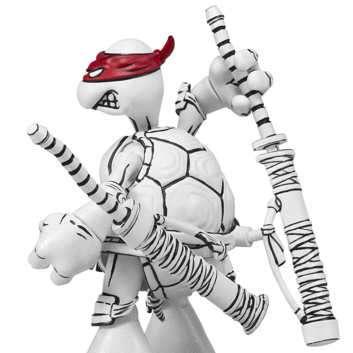 TMNT 40th Anniversary Black & White Sketch Turtles - Set of TMNT 40th Anniversary Black & White Sketch Turtles - Set of