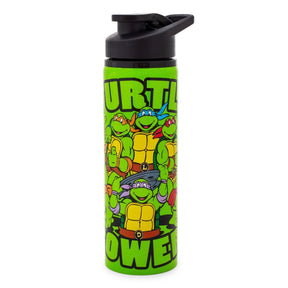 TMNT - Turtle Power 25oz Stainless Steel Water Bottle - Silver Buffalo