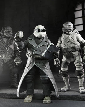 Universal Monsters x TMNT: Black & White Turtles 4 Pack - 7" Scale Figure Set - NECA
