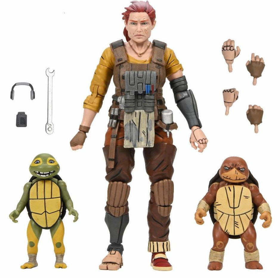 TMNT The Last Ronin (The Lost Years): Grammy April with Baby Yi & Moja - 7" Scale Figures