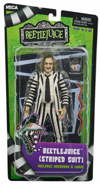 Beetlejuice (1988): Black and White Striped Suit Beetlejuice - 7" Scale Figure