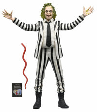 Beetlejuice (1988): Black and White Striped Suit Beetlejuice - 7" Scale Figure