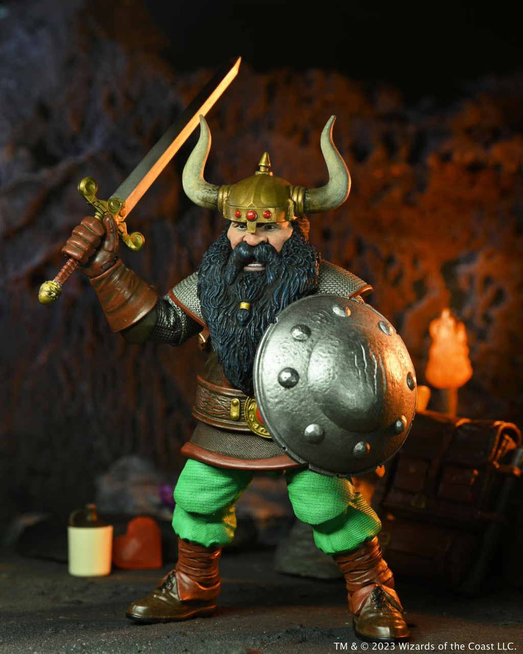 NECA Dungeons & Dragons: Ultimate Elkhorn the Good Dwarf Fighter - 7" Scale Figure